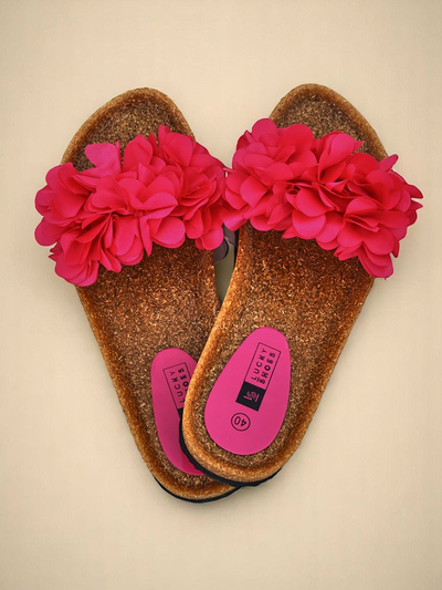 Royalfashion Ženski natikači s cvetlicami Flora Soft