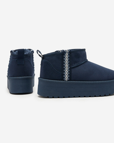 Royalfashion Svetlo rjavi ženski čevlji a'la snežni škornji z ornamentom Parisela