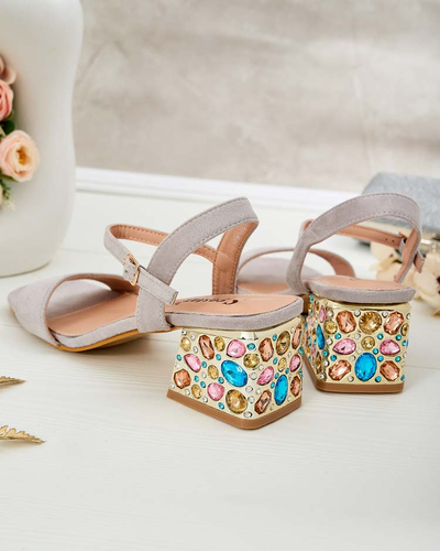 Royalfashion Ženski sandali na naramnici s kristali Ohvare