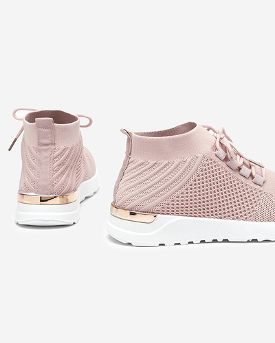 Royalfashion Damskie różowe tkaninowe buty sportowe Bamggy
