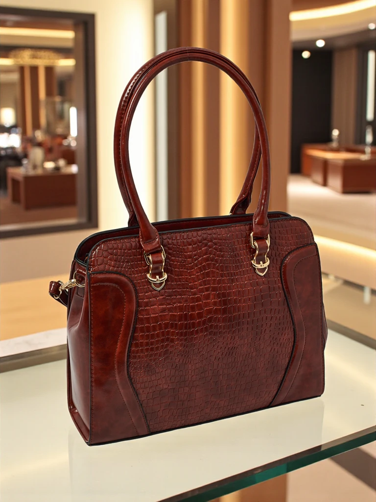 Dámska shopper kabelka z ekokože s reliéfom Iron Lace