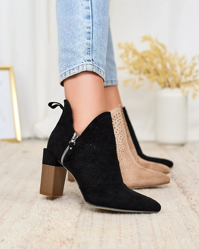 Royalfashion Črni ženski visoki škornji Swerros