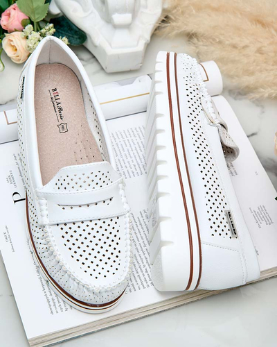 Royalfashion Azurni ženski mokasini Leteller