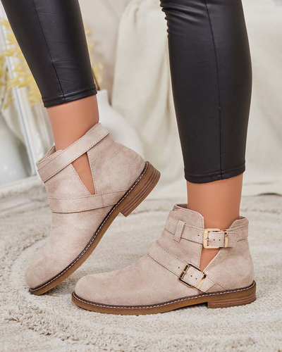 Royalfashion Ženski škornji Geronsa z izrezom