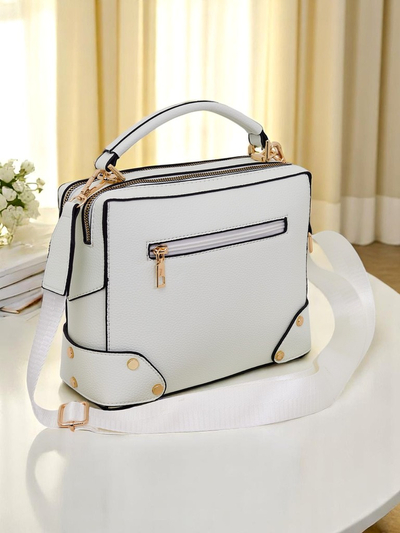 Royalfashion Majhna kvadratna torbica iz eko usnja Mila Box