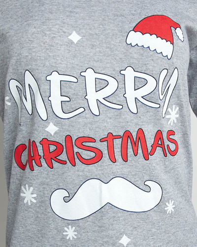 Royalfashion Szara świąteczna damska 2-częściowa piżama