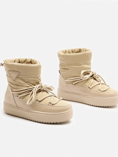 Royalfashion Ženski škornji a'la snow boots v svetlo rjavi barvi Vevnose