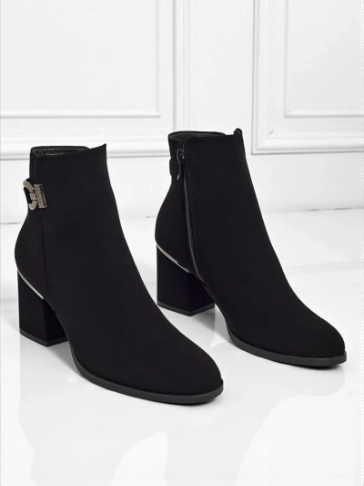 Ženski gležnarji iz eko usnja s peto Ruvina