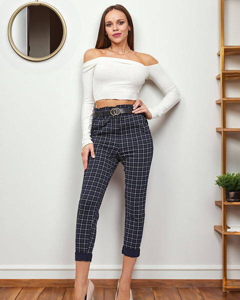 Royalfashion Ženske kariraste hlače