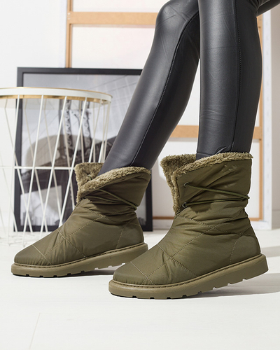 Royalfashion Ciemnozielone damskie buty a'la śniegowce Amirfu