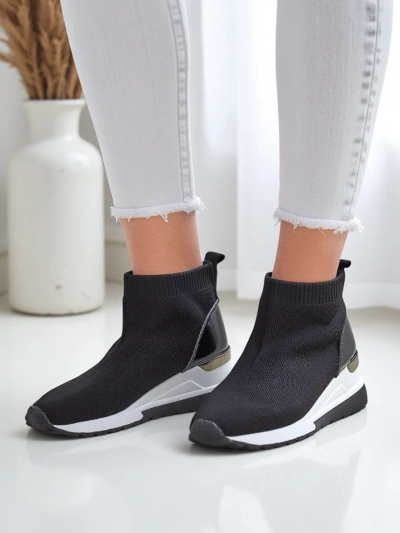 Royalfashion Ženski slip-on wedge čevlji z rhinestones Viseq