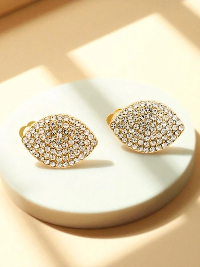 Royalfashion Ženski uhančki na zaponko s kubičnim cirkonom