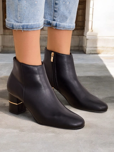 Royalfashion Ženske čizme na petu od prave kože Afennor