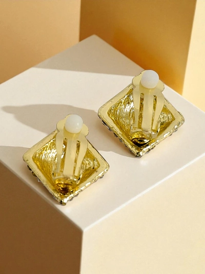 Royalfashion ženski uhani s sponko in cirkoni