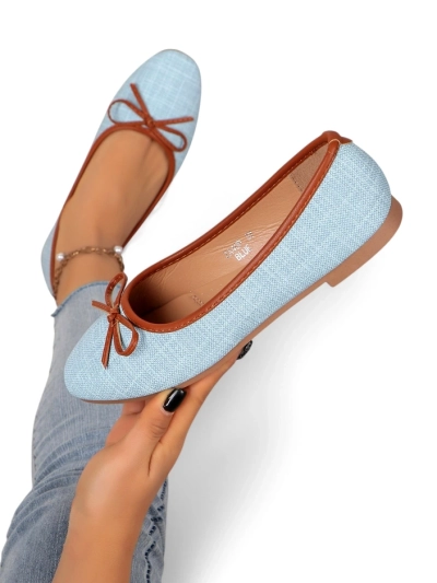 Royalfashion Ženska balerinka s bleščicami in pentljo Aramie