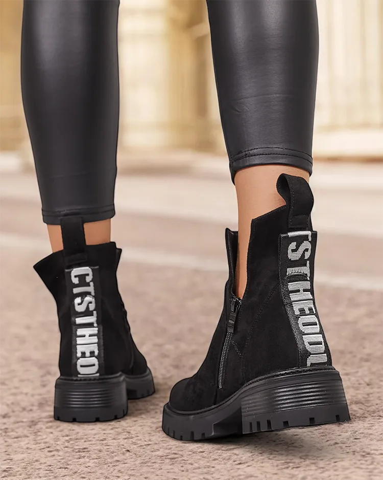 Royalfashion Ženski škornji Gorgie z izrezom