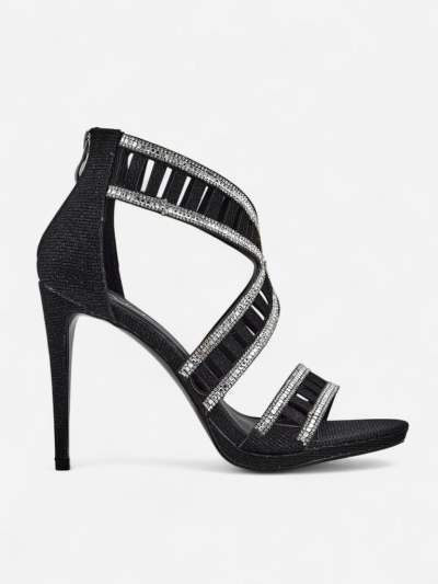 Royalfashion Ženski sandali s peto z okrasnim zgornjim delom Sycos