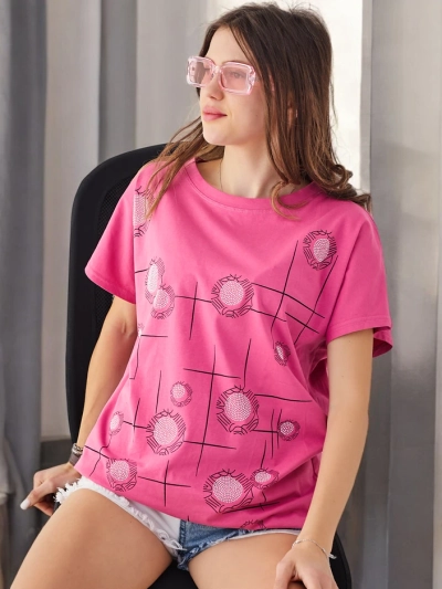 Royalfashion Ženska bombažna majica s potiskom