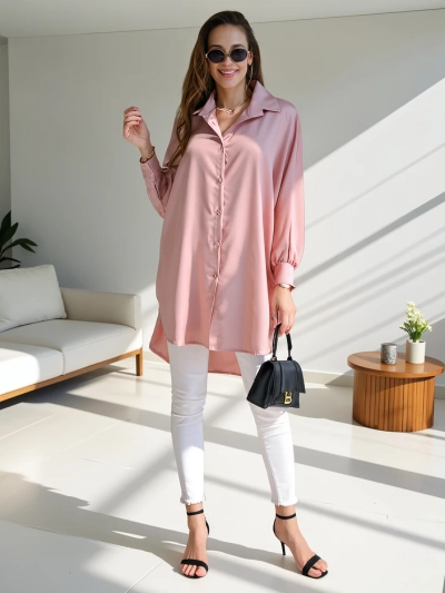 Royalfashion Dolgo oversized srajca za ženske