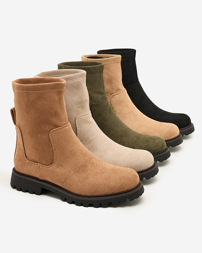 Royalfashion Ženski škornji Gebimma iz eko semiša