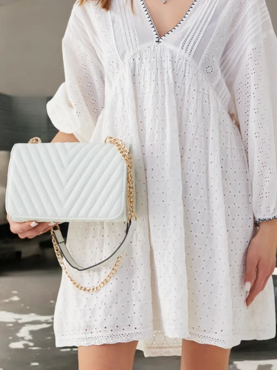 Royalfashion prešita mala ženska torbica iz ekološke usnje