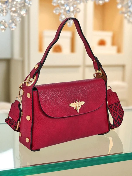 Ženska torbica fuksija Minerva ekološko usnje za na ramo in crossbody