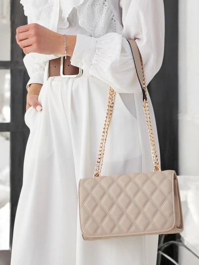 Royalfashion prešita mala ženska torbica iz ekoledrá