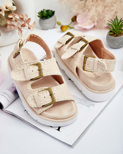 Royalfashion Ženski sandali Lunnay eko iz semiša