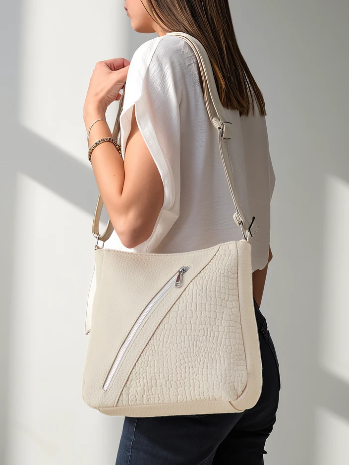 Royalfashion Velika ženska torba za nakupovanje z embossingom