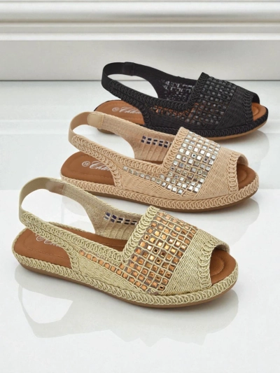 Ženske espadrile sandali z bleščicami Belle Sparkle