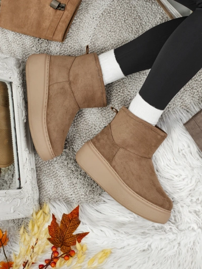 Kratki ženski čevlji za sneg a'la z zgornjim delom, ki ga je mogoče pritrditi, Elizze