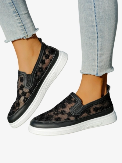 Royalfashion Ženske mrežaste loaferje s cvetlicami Emzos