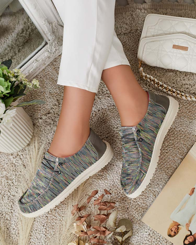 Royalfashion Ženski polpravi čevlji s čipko