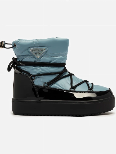 Royalfashion Ženski škornji a'la snow boots v modri barvi Vevnose
