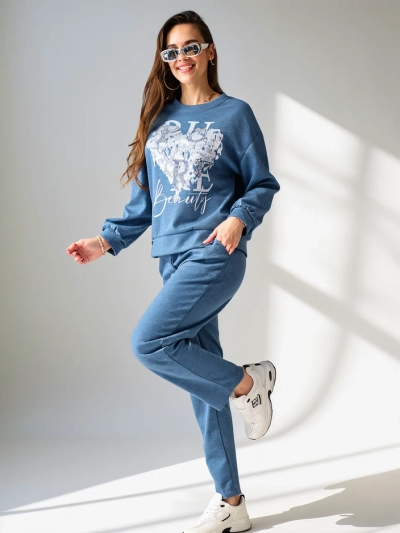 Royalfashion Ženski viskozni komplet s printom