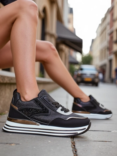 Royalfashion Ženski športni copati z bleščicami Borovis