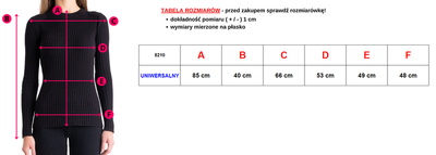 Royalfashion Jasnoróżowy długi sweter damski oversize ze wzorzystą kieszonką