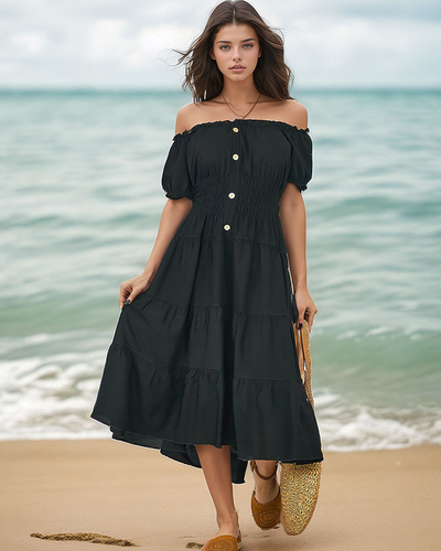 Royalfashion Ženska španska obleka do kolen