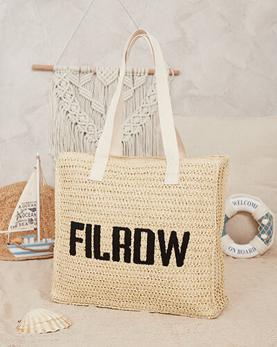 Royalfashion Velika ženska slamnata torbica