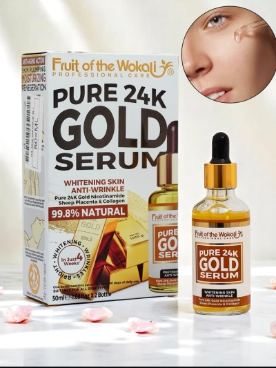 Sadje Wokali - Osvetljevalno in proti-gubno serum za obraz 24K zlato