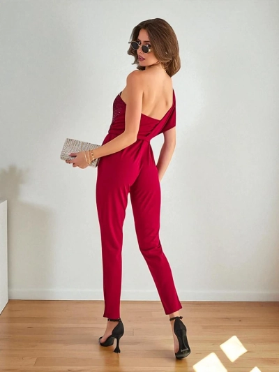 Royalfashion Dugi ženski kombinezon s cirkonima