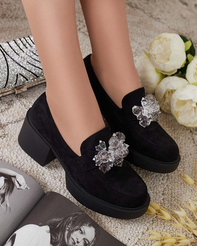 Royalfashion Ženski mokasini Pegorani z visoko peto peto