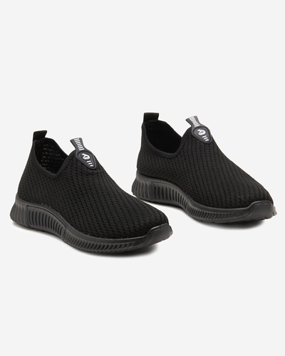 Czarne damskie buty sportowe slip-on Palomena - Obuwie