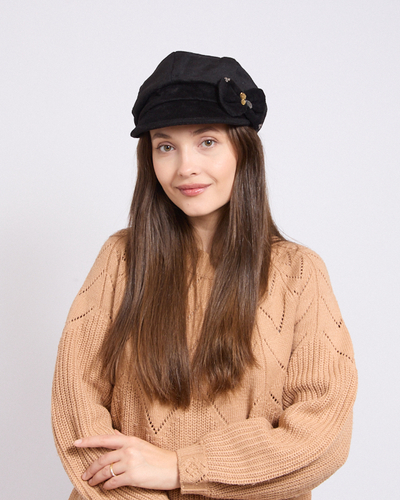 Damski beret Royalfashion z kokardą