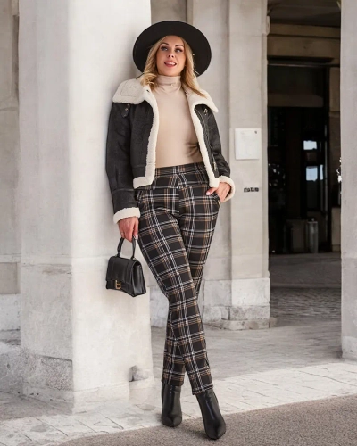 Royalfashion Segrete ženske hlače tegging PLUS SIZE