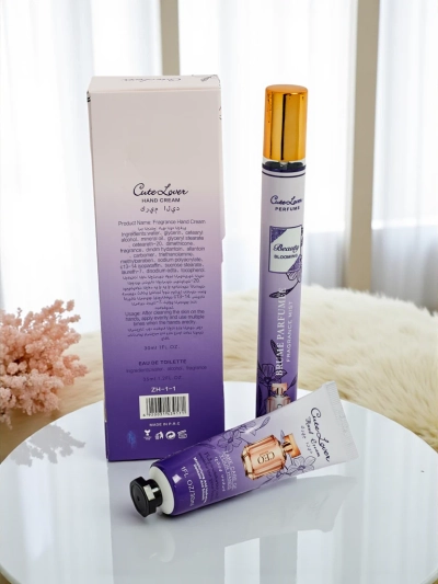 Komplet CaleoLuna Blooming – Krema za roke in parfumi, 30 ml, 35 ml