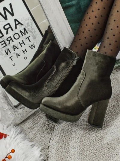 Ženski gležnarji s peto al'la Velur Miss