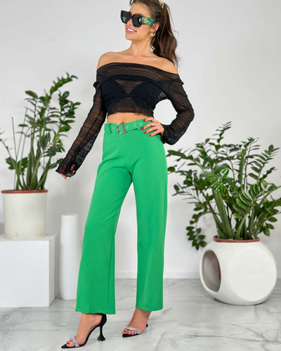 Royalfashion Ženske široke hlače iz blaga