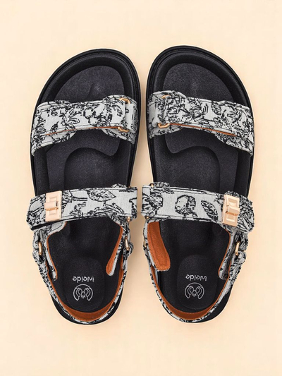Royalfashion Ženski sandali z Aloe tiskom
