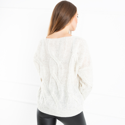 Royalfashion Beżowy sweter damski
